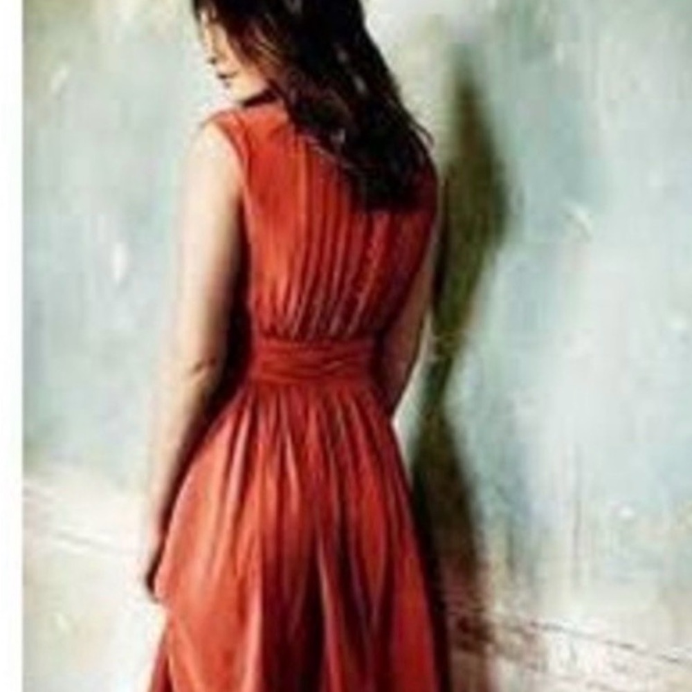 Boden Orange Sleeveless Dress - Picture 6 of 8